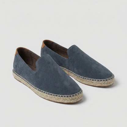 Teddy Relaxed Fit Slip-On Espadrilles | Jute Trim Contrast Heel Espadrilles