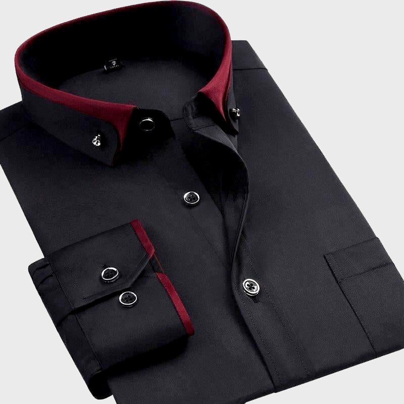 Theodore Dress Shirt | Point Collar Chest Pocket Shirt