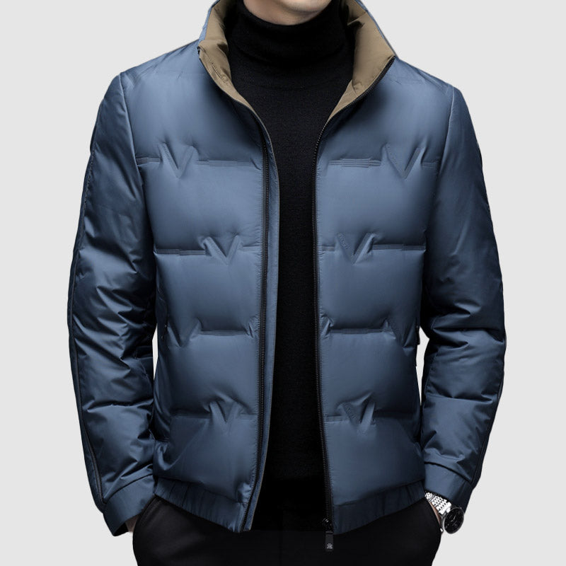Theodore Puffer Jacket | Quilted Stand-Up Collar Jacket