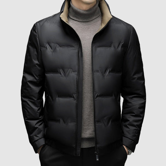 Theodore Puffer Jacket | Quilted Stand-Up Collar Jacket