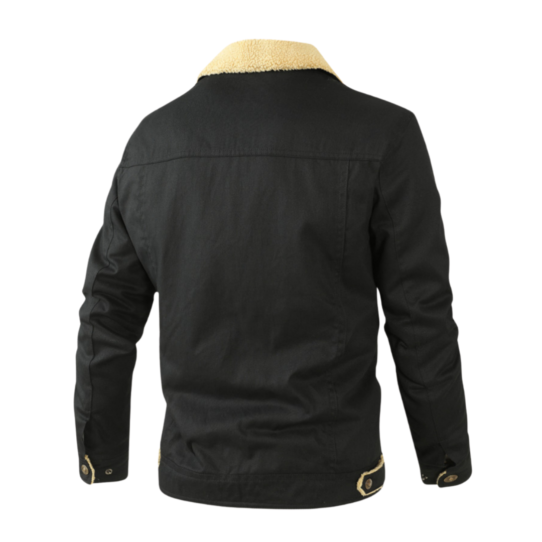 Freddie Sherpa Lined Outdoor Jacket | Collared Button Front Jacket