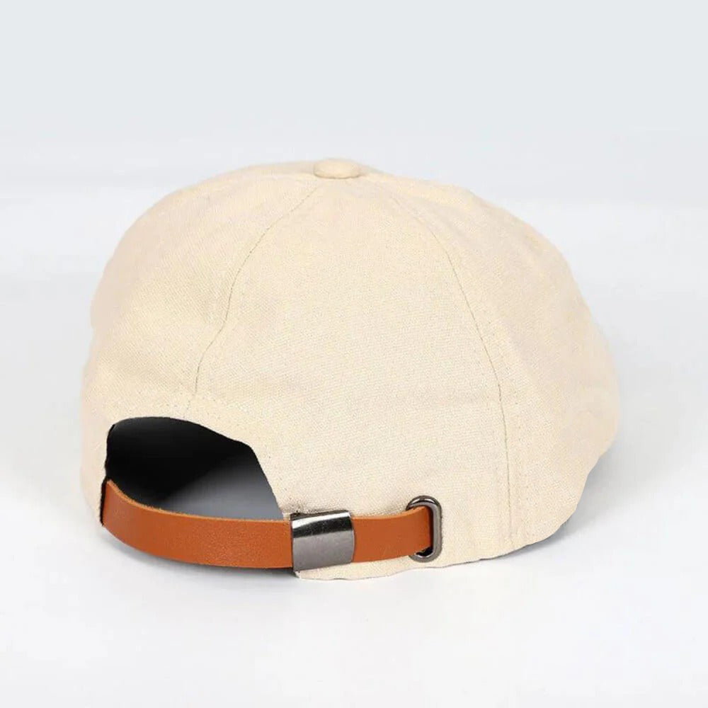 Harry Structured Flat Cap | Solid Short Brim Flat Cap