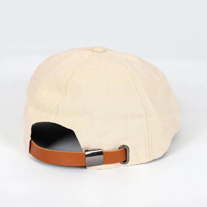 Harry Structured Flat Cap | Solid Short Brim Flat Cap