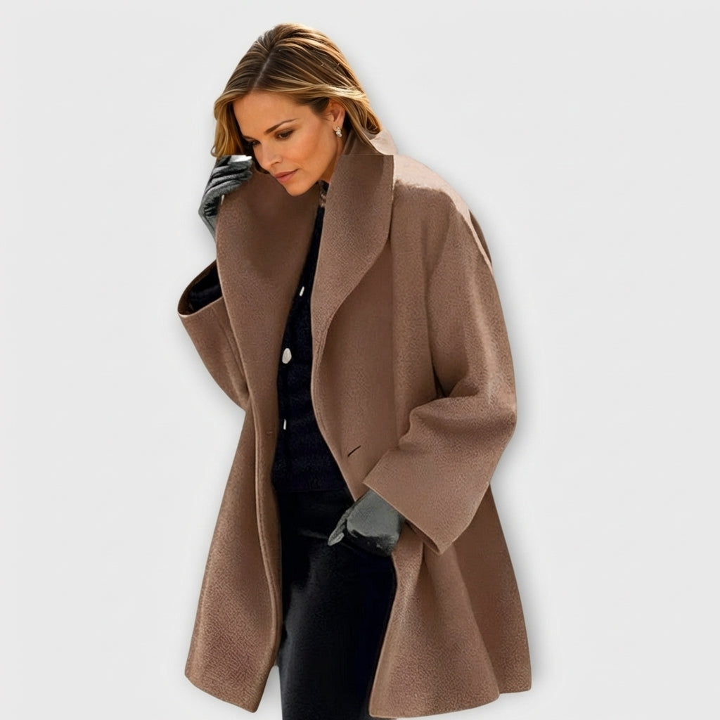 Isabella Oversized Hooded Coat | Mid-Thigh Hooded Coat