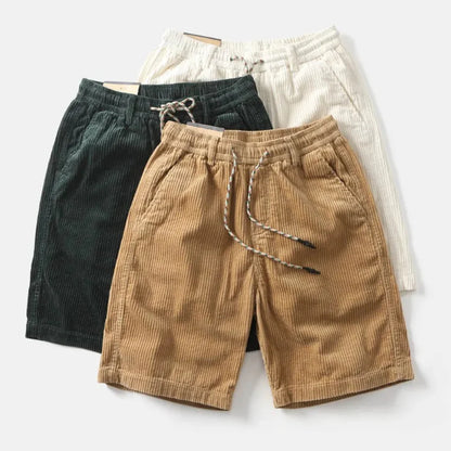 Jack Relaxed Fit Corduroy Shorts | Drawstring Waist Side Pockets Shorts