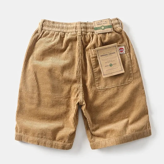 Jack Relaxed Fit Corduroy Shorts | Drawstring Waist Side Pockets Shorts