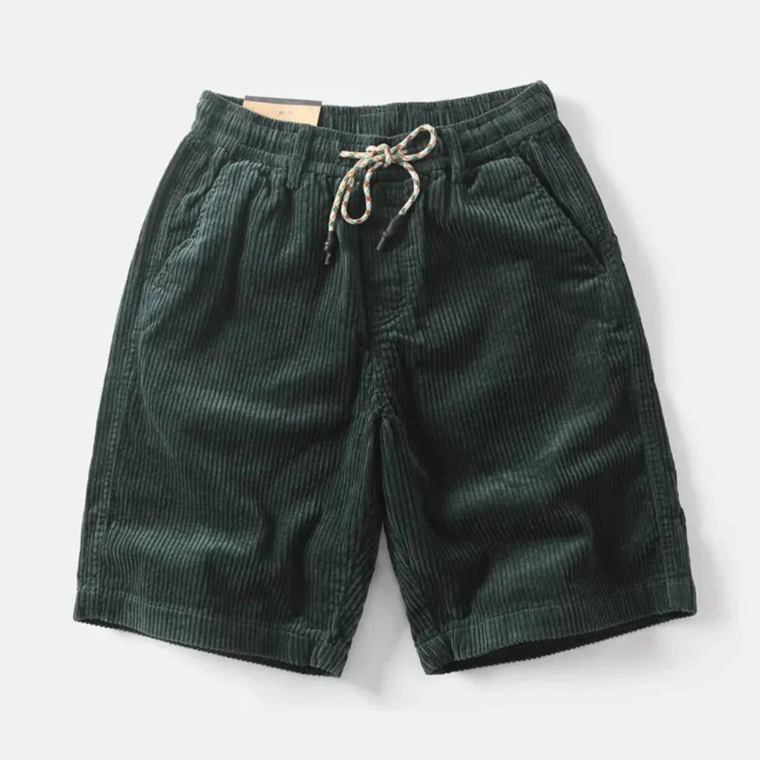 Jack Relaxed Fit Corduroy Shorts | Drawstring Waist Side Pockets Shorts