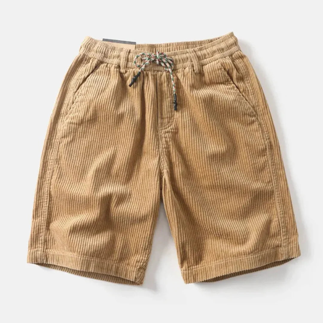 Jack Relaxed Fit Corduroy Shorts | Drawstring Waist Side Pockets Shorts