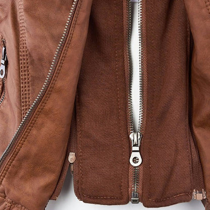Florence Leather Hooded Biker Jacket | Fitted Casual Jacket