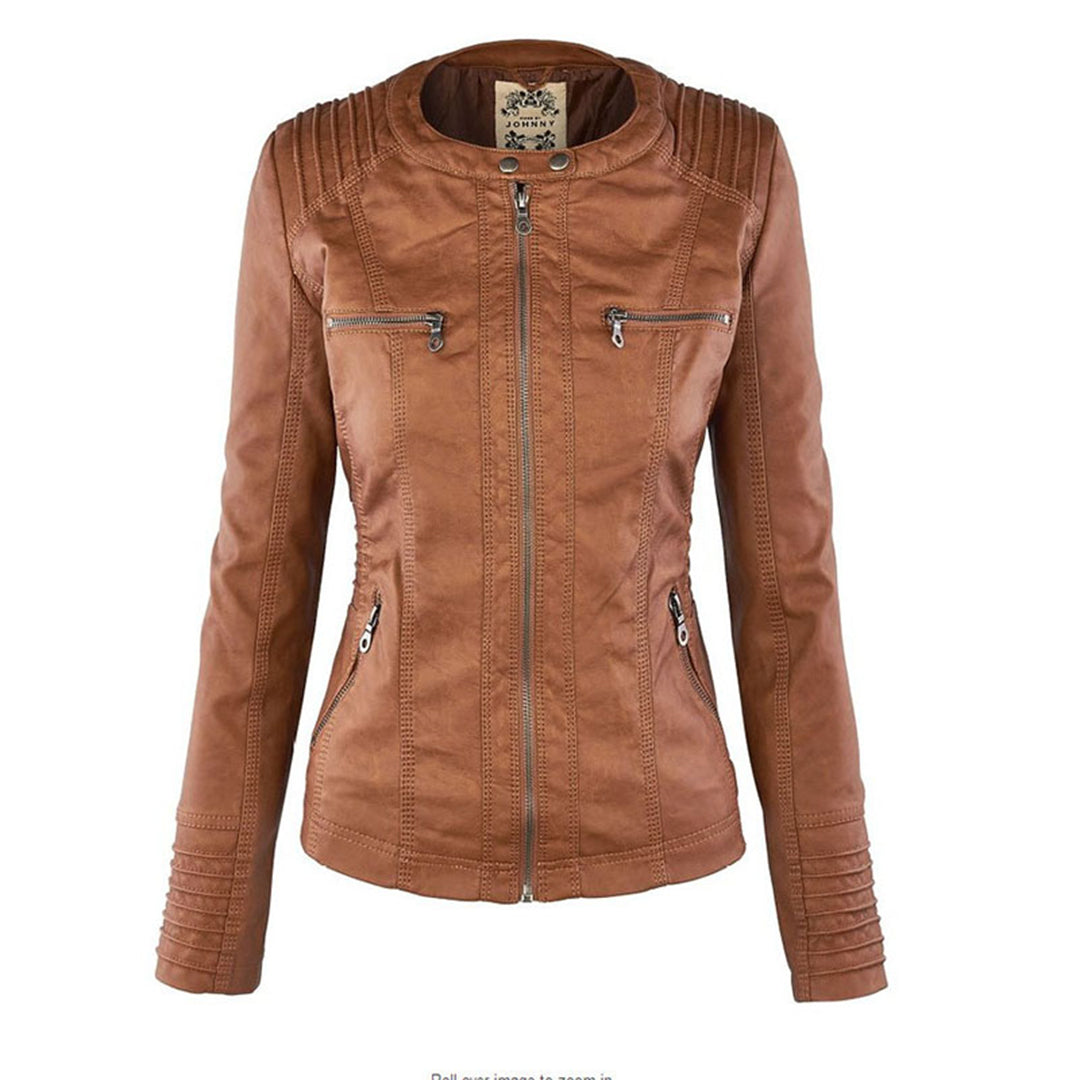Florence Leather Hooded Biker Jacket | Fitted Casual Jacket