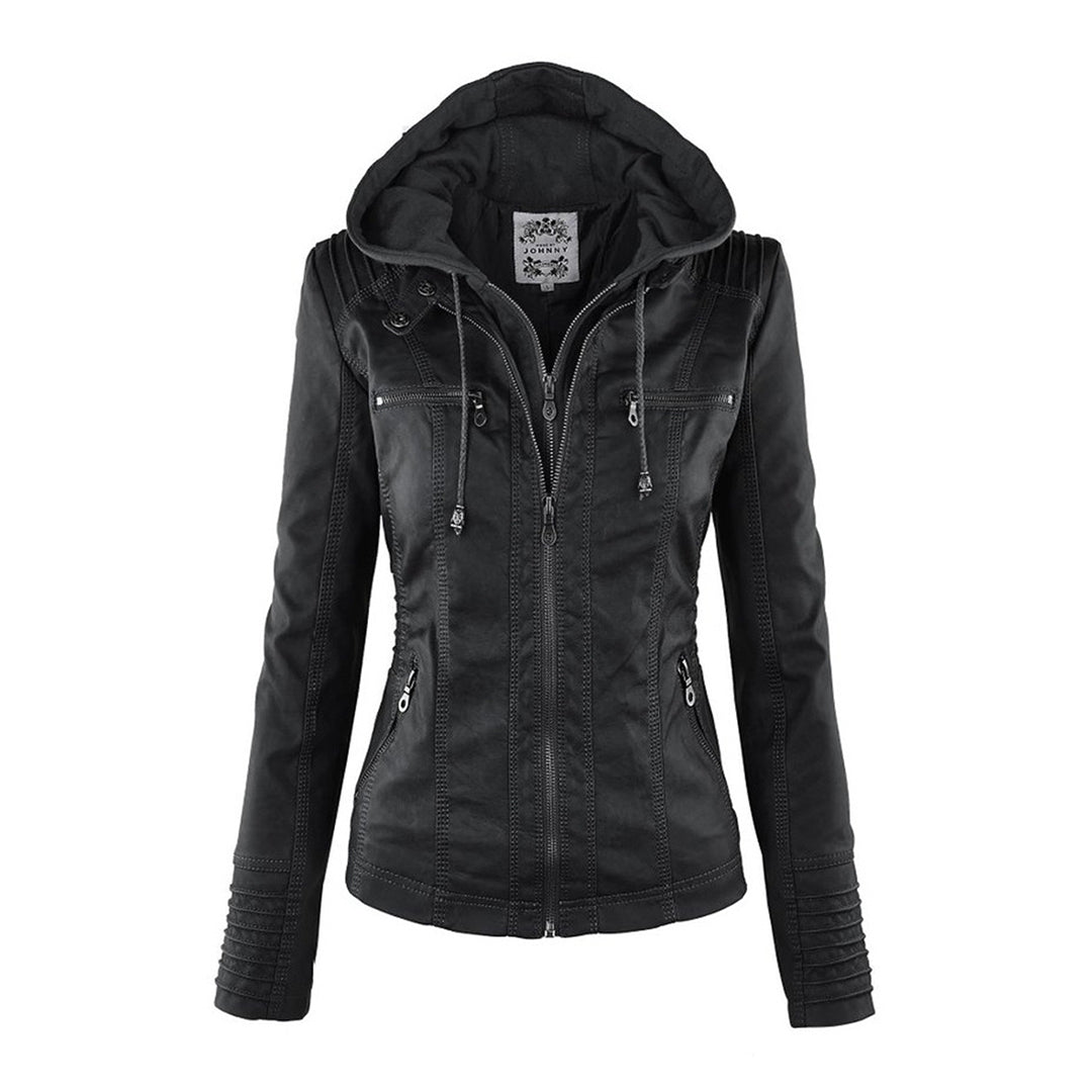 Florence Leather Hooded Biker Jacket | Fitted Casual Jacket