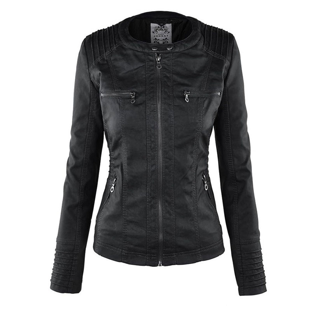 Florence Leather Hooded Biker Jacket | Fitted Casual Jacket