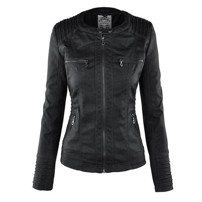 Florence Leather Hooded Biker Jacket | Fitted Casual Jacket