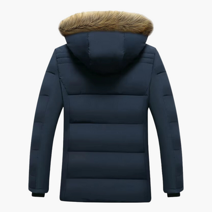 Oscar Hooded Puffer Jacket | Fur Trimmed Mid-Thigh Length Jacket