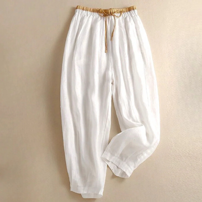 Isla Relaxed Fit Trousers | Elastic Waist Side Pockets Trousers