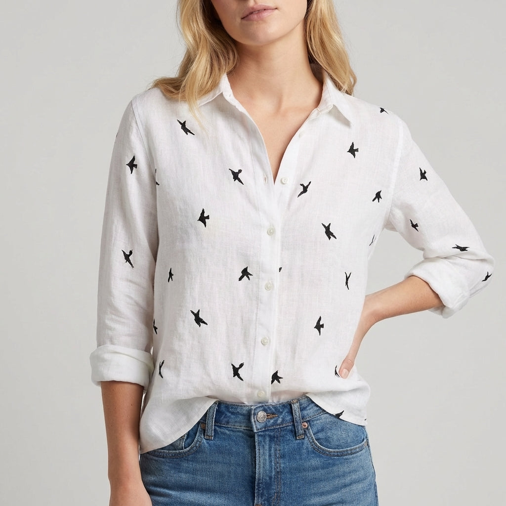 Isla Relaxed Fit Blouse | Floral Long Sleeve Blouse