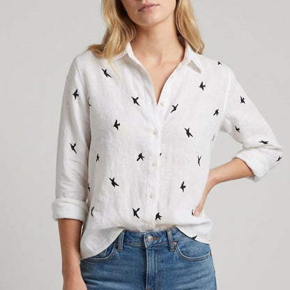 Isla Relaxed Fit Blouse | Floral Long Sleeve Blouse