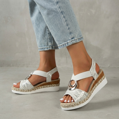 Isabella Wedge Sandals | Espadrille Sole Wedge Heel Sandals