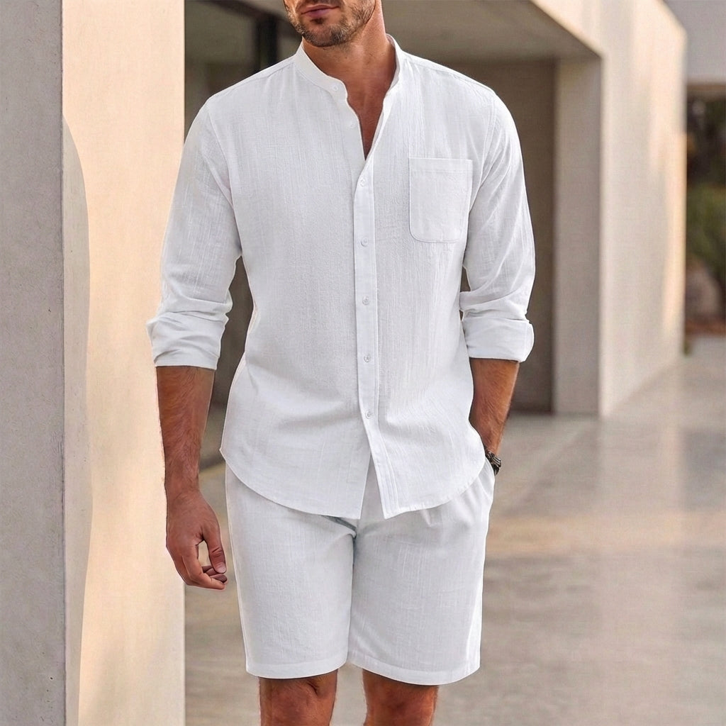 Arden Shirt & Shorts Set | Breathable Summer Casual Two-Piece Outfit