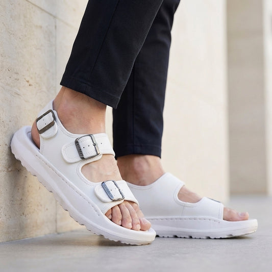 Freddie Orthopedic Wide Fit Buckle Sandal | Open-Toe Buckle Sandal