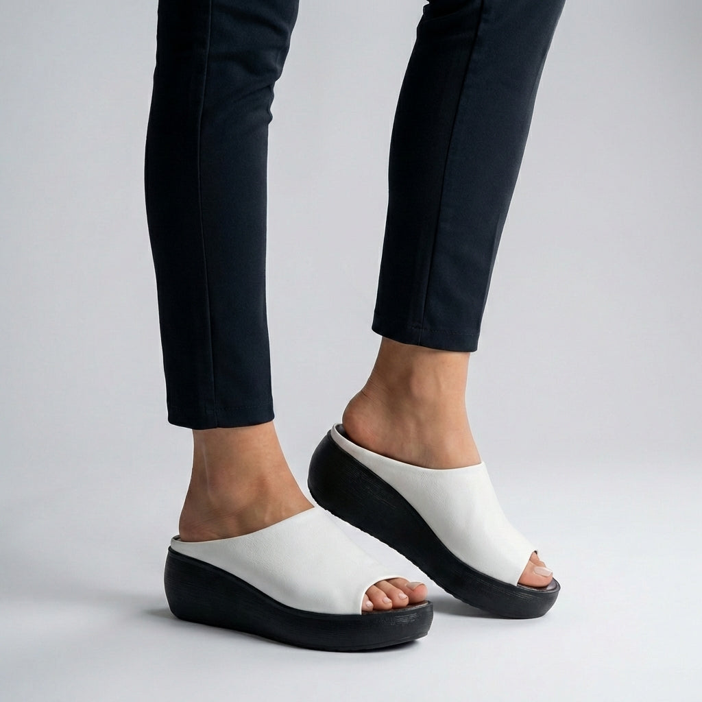 Isla Platform Slide Sandals | Slip-On Open-Toe Sandals