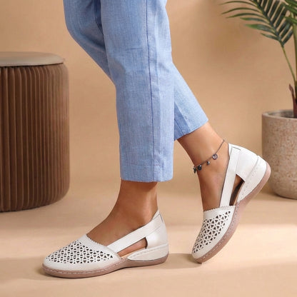 Marina Orthopedic Cut-Out Loafers | Breathable Comfort Walking Flats