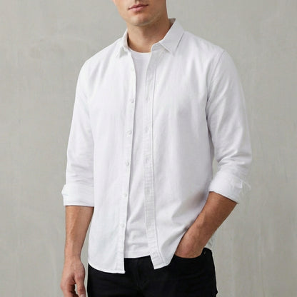 Joshua Relaxed Fit Button-Up Shirt | Collared Long Sleeve Shirt
