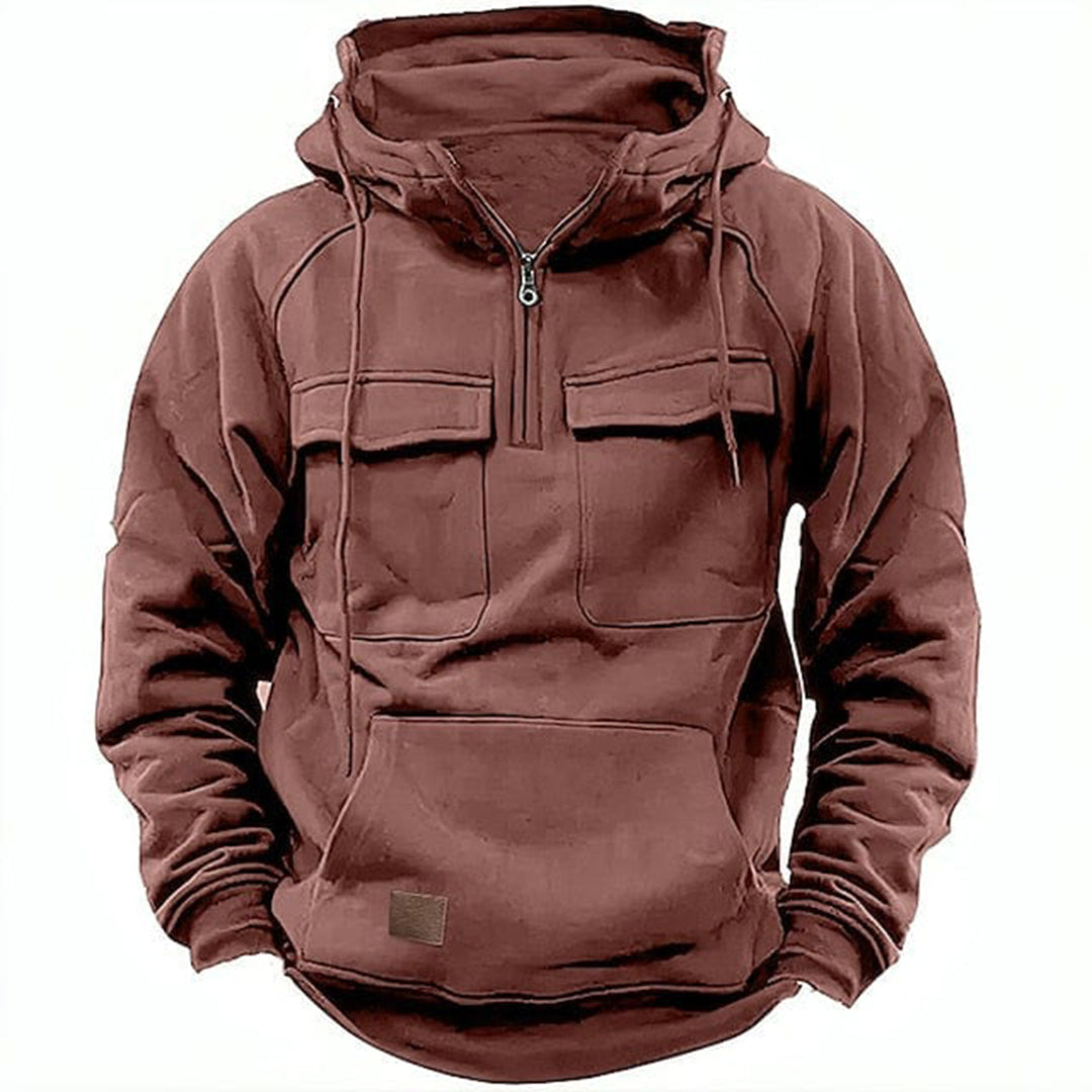 Benjamin Fleece Anorak Hoodie | Relaxed Fit Hooded Hoodie