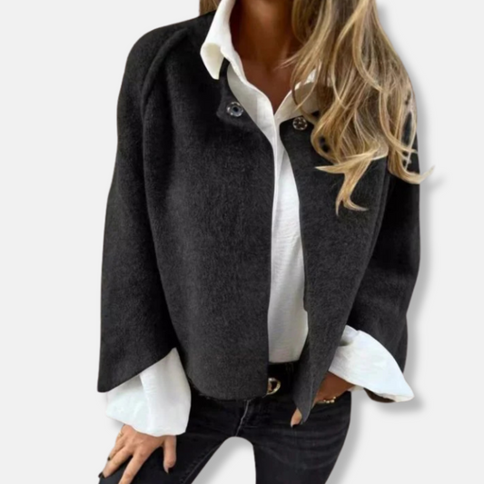 Women’s Cardigan – Oversized Loose Fit – Soft Knit – Collarless Open Front – Long Sleeve