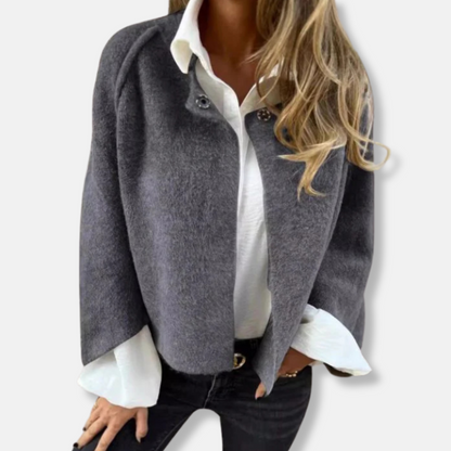 Women’s Cardigan – Oversized Loose Fit – Soft Knit – Collarless Open Front – Long Sleeve