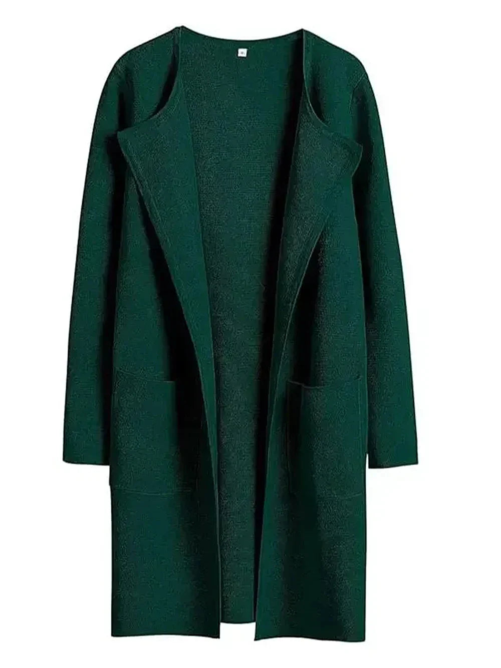 Women’s Knee-Length Coat – Wool Blend – Relaxed Fit – Wide Lapel – Minimalist Style