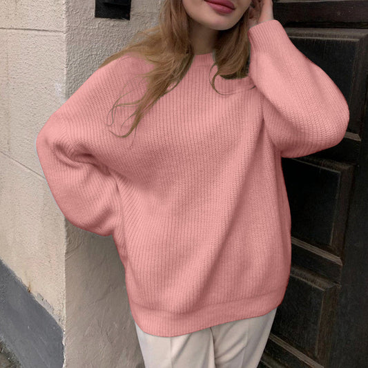 Women’s Oversized Sweater – Ribbed Knit – Relaxed Fit – Long Sleeve Casual Wear