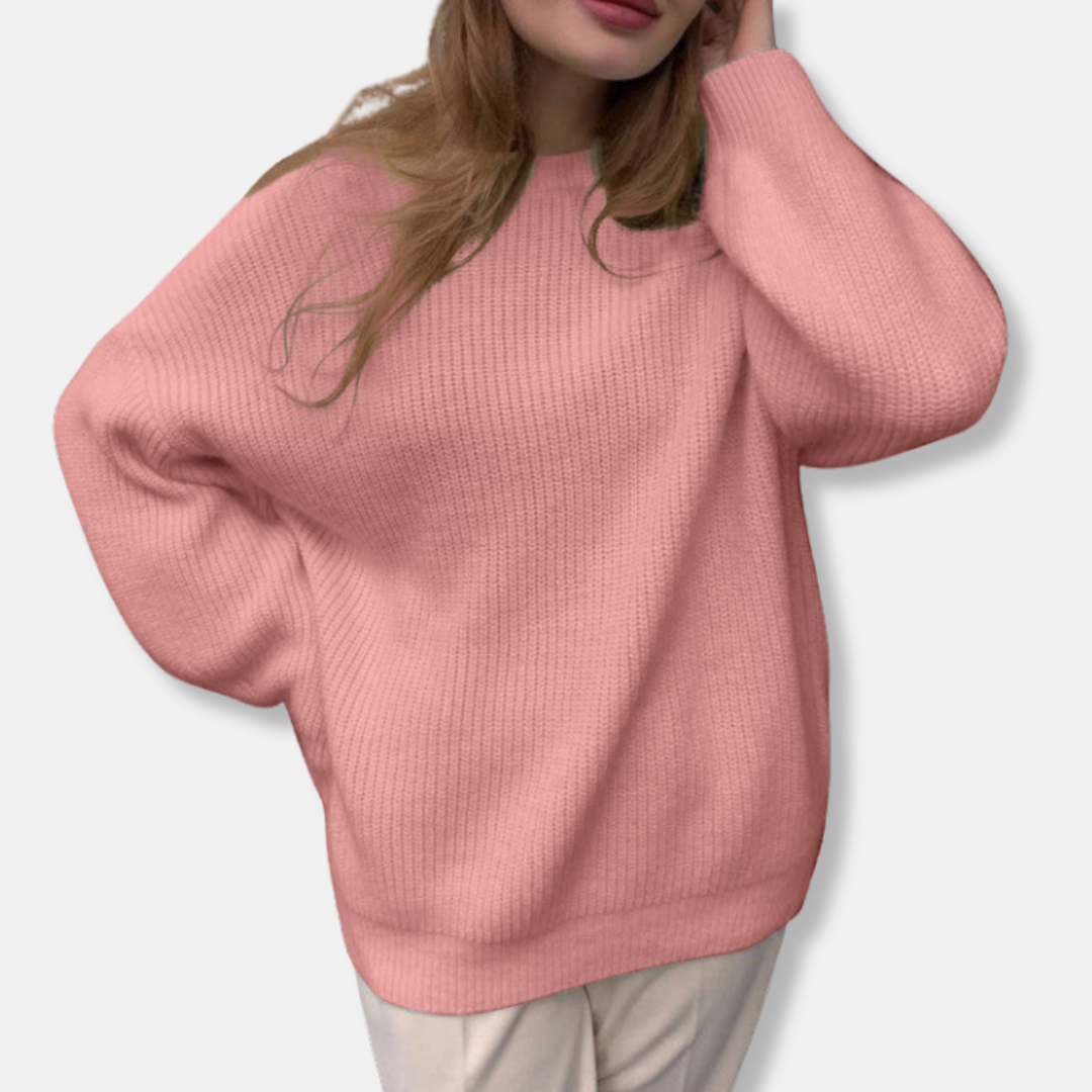 Women’s Oversized Sweater – Ribbed Knit – Relaxed Fit – Long Sleeve Casual Wear