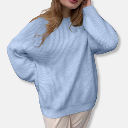 Women’s Oversized Sweater – Ribbed Knit – Relaxed Fit – Long Sleeve Casual Wear