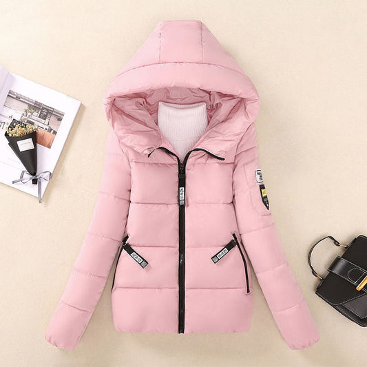 Women’s Quilted Coat – Relaxed Fit – Hooded – Zipper Front – Padded Insulated Warmth