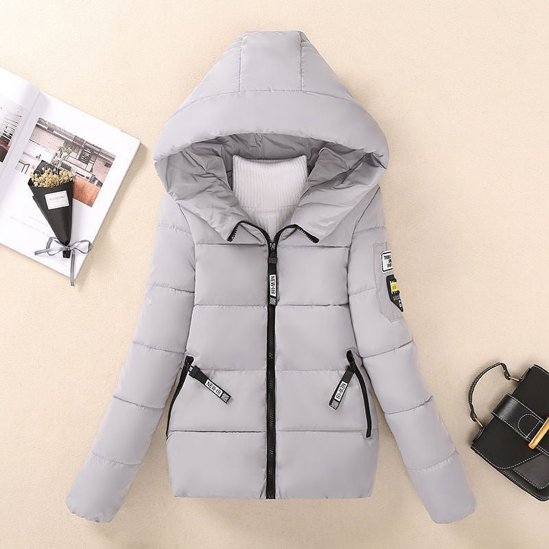 Women’s Quilted Coat – Relaxed Fit – Hooded – Zipper Front – Padded Insulated Warmth