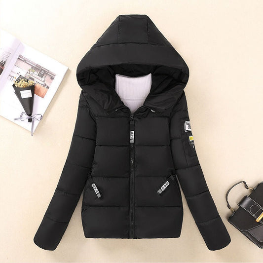 Women’s Quilted Coat – Relaxed Fit – Hooded – Zipper Front – Padded Insulated Warmth