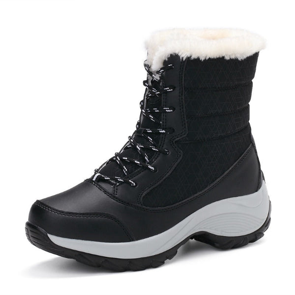 Women’s Snow Boots – Mid-Calf – Waterproof Insulated – Fleece Lined – Lace Up