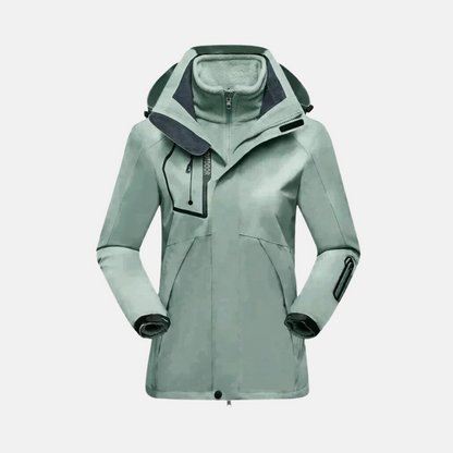Women’s Winter Outdoor Jacket – Tailored Fit – Water-Resistant – Removable Fleece Liner – Hooded