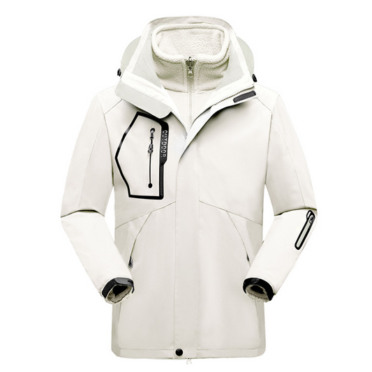 Women’s Winter Outdoor Jacket – Tailored Fit – Water-Resistant – Removable Fleece Liner – Hooded