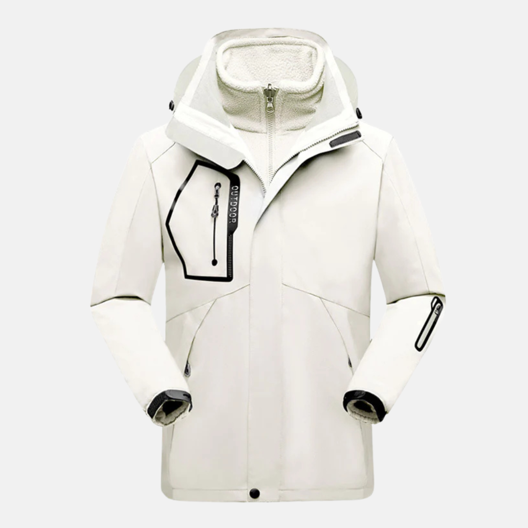 Women’s Winter Outdoor Jacket – Tailored Fit – Water-Resistant – Removable Fleece Liner – Hooded