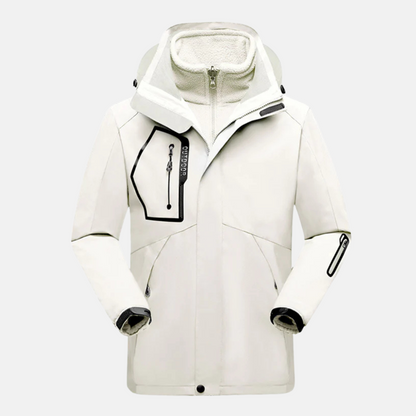 Women’s Winter Outdoor Jacket – Tailored Fit – Water-Resistant – Removable Fleece Liner – Hooded