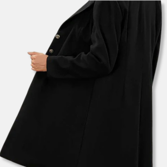 Women’s Wool Coat – Slim Fit – Mid-Length – Double-Breasted – Notched Lapel