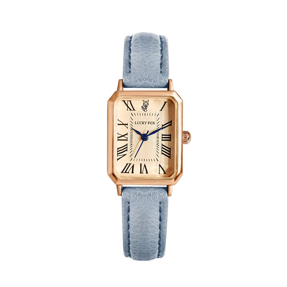 Ava Rectangular Wrist Watch | Roman Numerals Wrist Watch
