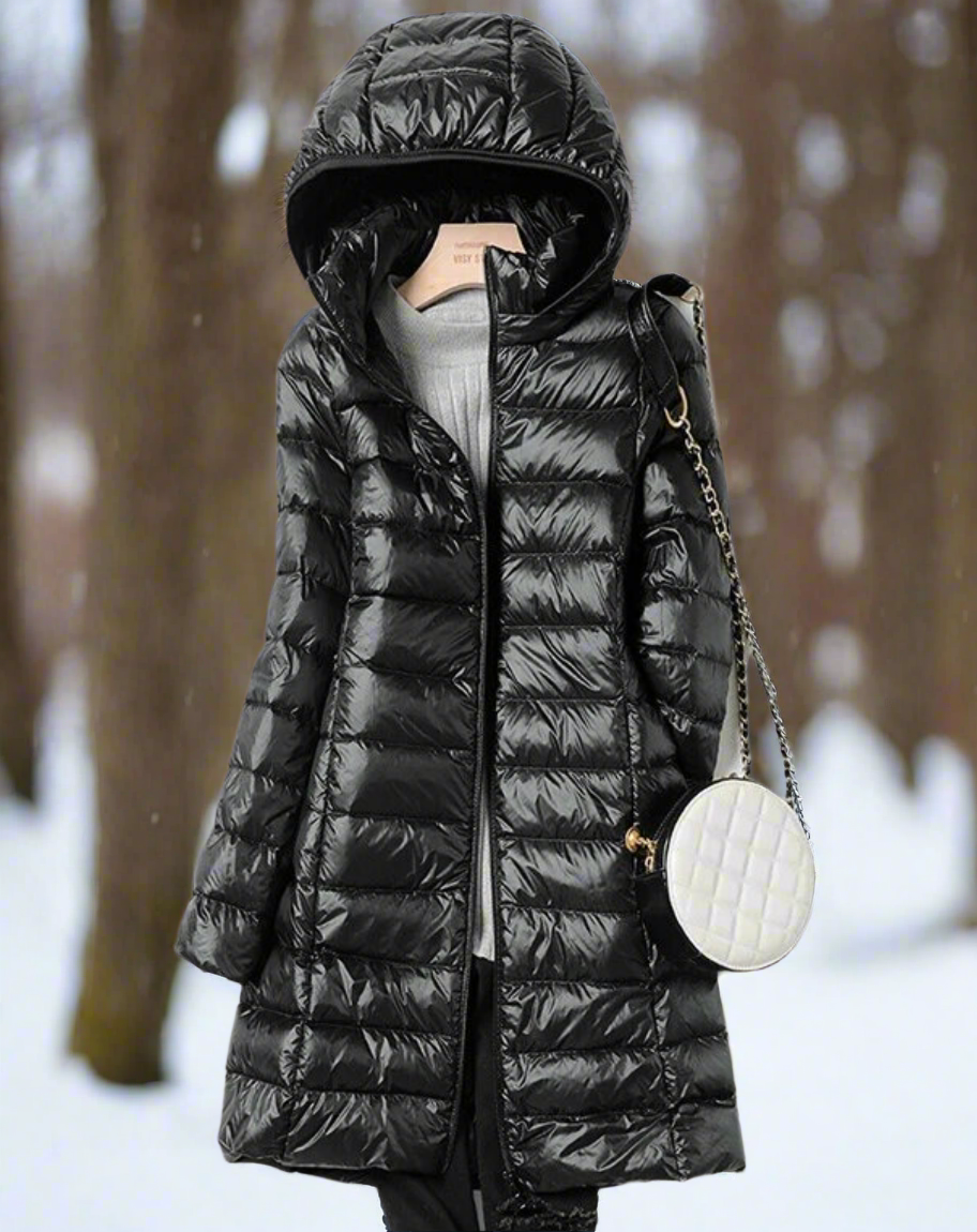Rosie Hooded Puffer Jacket | Relaxed Fit Thigh-Length Jacket
