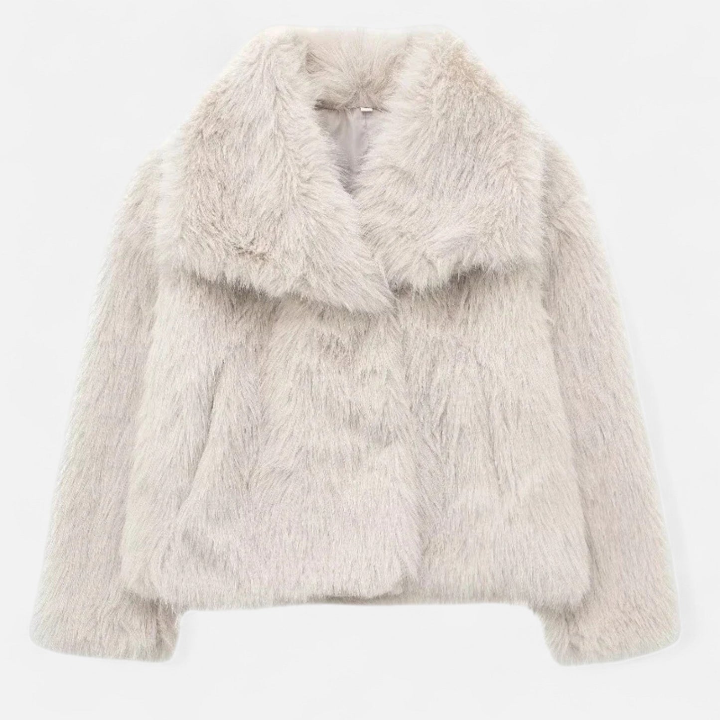 Isla Relaxed Fit Jacket | Wide Collar Fur Trim Jacket