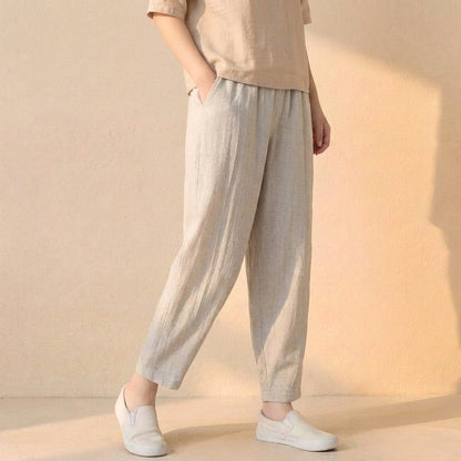 Isla Relaxed Fit Harem Pants | Elastic Waist Side Pockets Pants