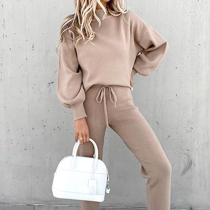 Isla Oversized Sweatshirt Two-Piece Set | Mock Neck Loungewear Set