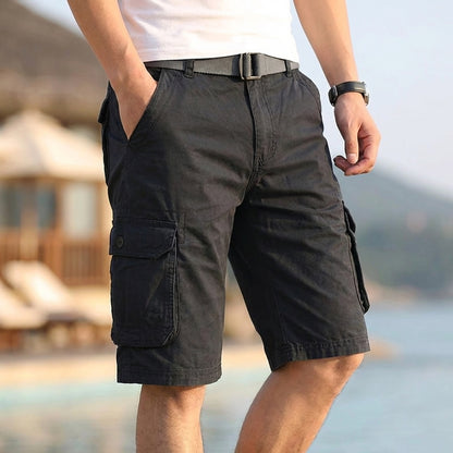 Noah Relaxed Fit Cargo Shorts | Cargo Pockets Side Pockets Shorts