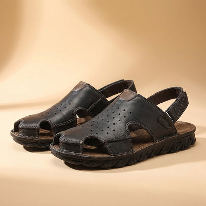 Theodore Orthopedic Closed-Toe Sandals | Perforated Cut-Out Sandals